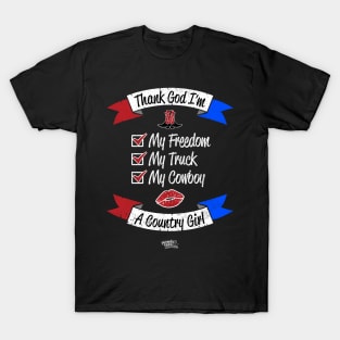 Thank God I'm A Country Girl Checklist T-Shirt